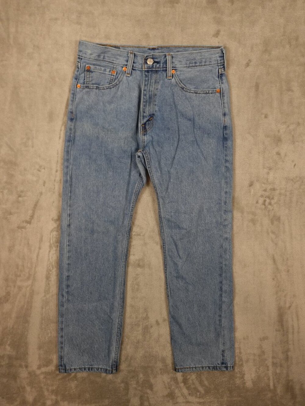 Levi's 505 Jeans Men's 33x32 Light‎ Wash Straight Leg Classic Denim Red Tab